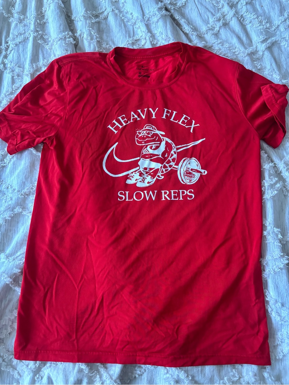 Nike Dri-FIT M Red Heavy Flex Slow Reps Graphic T-Shirt